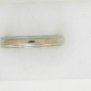 White 14 Karat Polished Band Estate Ring Width 2.96 mm
Size: 4.75
Gram Weight 3.08 gr