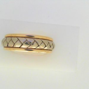 Yellow/White 14 Karat Satin Band Ring
Size: 10
Gram Weight 9.56 gr