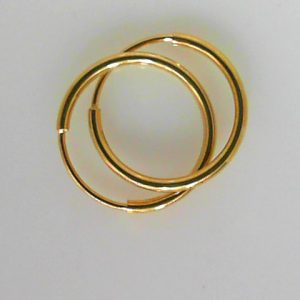 Yellow/White 14 Karat Polished Small Hoop Earring
Gram Weight 0.92 gr
