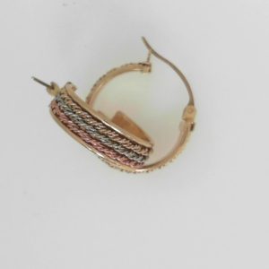 Rose/White/Yellow 10 Karat Polished Screw Back Estate Earring
Gram Weight 3.28 gr