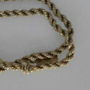 Yellow 10 Karat Polished Rope Chain
Length 16 in
Gram Weight 18.2 gr