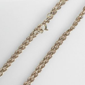 Yellow 10 Karat Polished Rope Estate Chain 
Length 16 in 
Gram Weight 4.3 gr