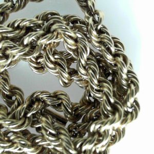 Yellow 10 Karat Polished Hollow Rope Estate Chain Width 6.4 mm 
Length 28 in 
Gram Weight 16 gr