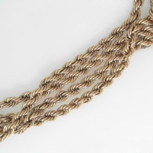 Yellow 10 Karat Polished Rope Estate Chain 
Length 30 in 
Gram Weight 19.49 gr