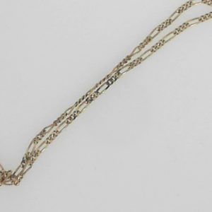 Yellow 10 Karat Polished Figaro Estate Chain 
Length 16 in 
Gram Weight 1.71 gr