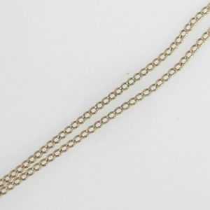 Yellow 14 Karat Polished Cable Link Estate Chain 
Length 18 in 
Gram Weight 3.86 gr