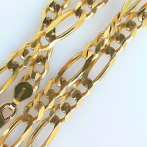 Yellow 14 Karat Polished Figaro Estate Chain
Length 20 in
Gram Weight 16.17 gr