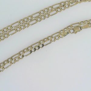 Yellow 14 Karat Polished Figaro Estate Chain
Length 230 in
Gram Weight 8.32 gr