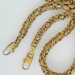 Yellow 14 Karat Polished Kings Link Estate Chain
Length 34 in
Gram Weight 36.9 gr