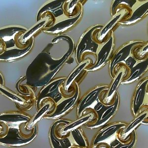 Yellow 10 Karat Polished Gucci Link Estate Chain Width 7.5 mm 
Length 20.5 in 
Gram Weight 15.1 gr