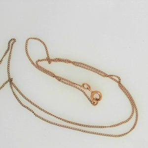 Yellow 14 Karat Polished Curb Estate Chain Width 1.2 mm
Length 18 in
Gram Weight 2 gr