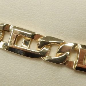 Yellow 18 Karat Polished Marine Estate Bracelet Width 7.9 mm
Length 8.5 in
Gram Weight 31.91 gr