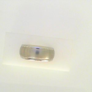 White Cobalt Satin Band Ring
Size: 10