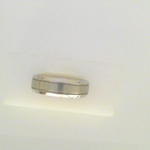 White Cobalt Satin Band Ring
Size: 10