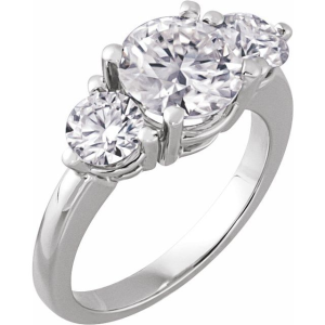 Diamond Engagement Ring 
14 Karat White Engagement Ring 0.82twt
Finger Size 6 Gram Weight 3.6gram weight Width: 2 
3 Center Diamonds Shape: Round Clarity: SI2 Colour: F 0.82