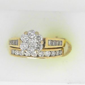 Estate Diamond Engagement Ring 
14 Karat Yellow/White Estate Engagement Ring 
Finger Size 4.25 Gram Weight 6.5 
 Center Diamond Shape: Round; Clarity: I1; Colour: H 1