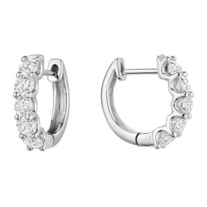 Diamond Earrings 
14 Karat White Diamond Earrings 
 
10 Center Diamonds Shape: Round 1.04