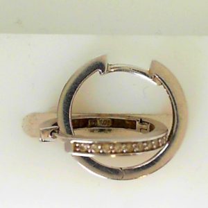 Estate Diamond Earrings 
10 Karat White Estate Diamond Earrings 
Gram Weight 2.4 
24 Center Diamonds Shape: Round