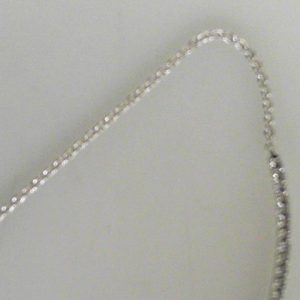 Diamond Pendant/Necklace 
18 Karat White Diamond Pendant 
Gram Weight 3.8 Chain Style: Cable Link 18 Karat White Length: 16in 
25 Center Diamonds Shape: Round 0.24