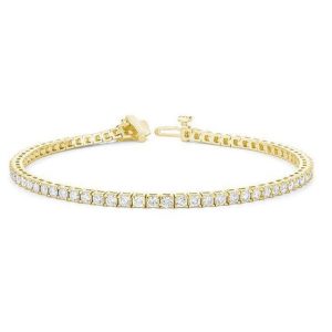 Diamond Bracelets 
14 Karat Yellow Diamond Bracelet 
Gram Weight 8.56 
50 Center Diamonds Shape: Round 1.25