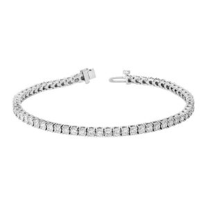 Diamond Bracelets 
14 Karat White Diamond Bracelet 
 
60 Center Diamonds Shape: Round 1.5