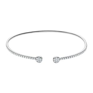 Diamond Bracelets 
14 Karat White Diamond Bracelet 
 
50 Center Diamonds Shape: Round Clarity: I1 0.5
