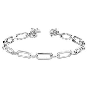 Diamond Bracelets 
10 Karat White Diamond Bracelet Length: 7in 
Gram Weight 7.25 
84 Center Diamonds Shape: Round 0.27