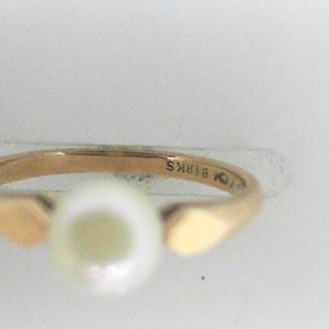 Pearl Estate Ring 
14 Karat Yellow Pearl Ring With Finger Size 6.25 
 Gram Weight 2.16 
1 Center Pearl Shape: Round