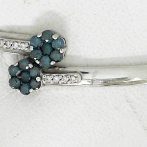 Estate Bracelet With Diamonds 
14 Karat White Diamonds Bracelet 
Gram Weight 7.64 
10 Center Diamonds Shape: Round With 8 Round Diamonds