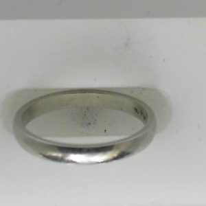 White Platinum Polished Band Estate Ring 
Size: 5.75 
Gram Weight 3.15 gr
