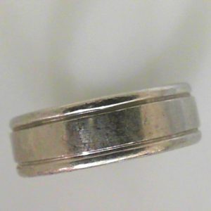 White Platinum Polished Band Estate Ring 
Size: 10.25 
Gram Weight 27.52 gr
