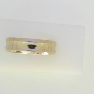 White 14 Karat Polished Band Ring 
Size: 10 
Gram Weight 5.6 gr