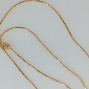 Yellow 18 Karat Polished Snake Estate Chain 
Length 16.5 in 
Gram Weight 4.68 gr