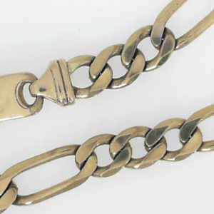 Yellow 10 Karat Polished Figaro Estate Bracelet 
Length 8.5 in 
Gram Weight 15.9 gr