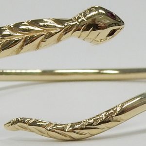 Yellow 10 Karat Polished Bangle Estate Bracelet Width 3 mm 
 
Gram Weight 17.17 gr