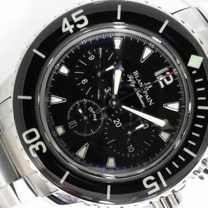 Gents Estate Watch - Misc BlancPain Complicated 
Vendor Style #: BlancPain Fifty Fathoms Flyback 5085F1130 71 S 1469
45 StainlessSteel Bracelet 
Dial:Black
Box Not Included/Papers Not Included
Condition 
1 Year Warranty