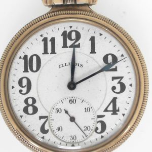 1925 Illinios Railroad pocket watch Bunn Special railroad grade 21 jewel adjusted 6 positions and temperature. 10 karat gold filled case.