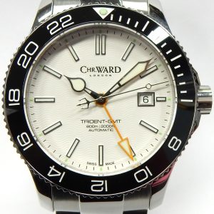 Ladies Estate Watch Christopher Ward Divers
Vendor Style #: C60 GMT Trident 0880 GTM Diver 600m 0880
43.5mm StainlessSteel Bracelet
Dial:White hash
Box Included/Papers Included
Condition Very Good
1 Year Warranty