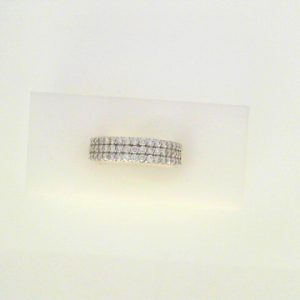 Diamond Wedding/Anniversary Ring 
14 Karat White Wedding/Anniversary Ring Width 3.7mm 
Finger Size 7 Gram Weight 4.6 
 Center Diamond Shape: Round 0.75