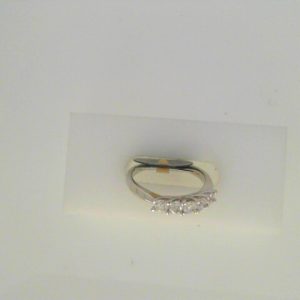 Diamond Wedding/Anniversary Ring 
14 Karat White Wedding/Anniversary Ring Width 1.8mm 
Finger Size 6.5 Gram Weight 3.1 
5 Center Diamonds Shape: Round 0.5