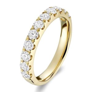 Diamond Wedding/Anniversary Ring 
14 Karat Yellow Wedding/Anniversary Ring 
Finger Size 6.5 Gram Weight 3.66 
11 Center Diamonds Shape: Round 0.88