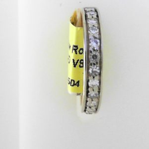 Estate Diamond Anniversary Ring
14 Karat Yellow Estate Anniversary Ring Width 2.3mm
Finger Size 5.25 Gram Weight 1.7
13 Center Diamonds Shape: Round; Clarity: VS2; Colour: F/G 0.2