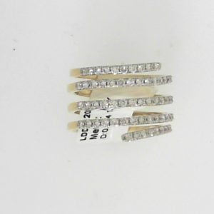 Diamond Dinner Ring - Women's
14 Karat Yellow Dinner Ring
Finger Size 7.5 Gram Weight 6.23
65 Center Diamonds Shape: Round 0.924