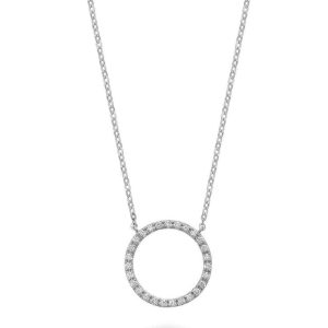 Diamond Pendant/Necklace 
14 Karat White Diamond Pendant 
Gram Weight 1.52 Chain Style: Cable Link 14 Karat White Length: 18in 
27 Center Diamonds Shape: Round 0.2