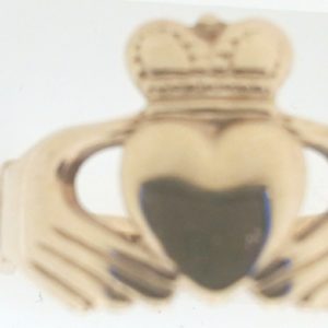 Yellow 9 Karat Claddagh Polished Band Estate Ring
Size: 8.25
Gram Weight 3.6 gr