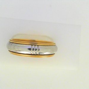 Yellow/White Platinum/18K Polished Band Ring 
Size: 10 
Gram Weight 9.45 gr