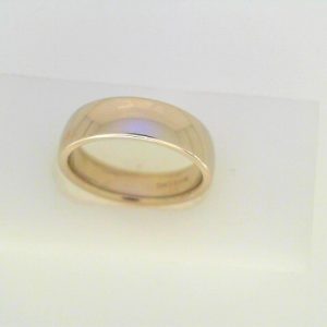 White 14 Karat Polished Band Ring 
Size: 6.75 
Gram Weight 7 gr