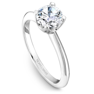 White 14 Karat Polished Contemporary Remount 
Size: 6.5
Price excluding center diamond, diamonds available in store.