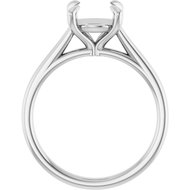 White 14 Karat Polished Solitaire Remount Width 8.2 mm 
Size: 7 
Gram Weight 2.53 gr