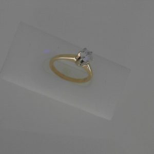 Yellow/White 14 Karat Polished Contemporary Remount 
Size: 5.5 
Gram Weight 2.56 gr